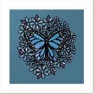 Blue Butterfly Posters and Art